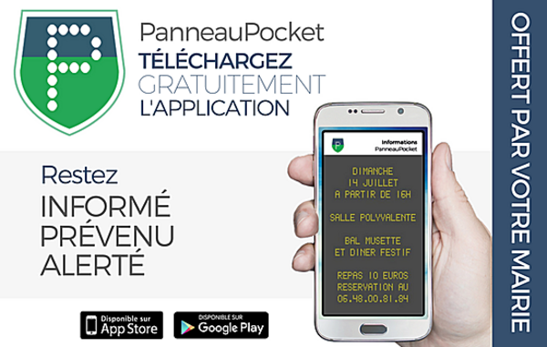 Affiche de l'application PanneauPocket regroupant les informations nécessaire pour le téléchargement